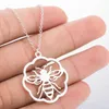 Colliers pendants Collier en forme de fleur en forme de fleur en forme de fleur pour femmes