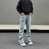 Jeans masculins pour hommes de la rue jeans de mode y2k vaqueros pantalon d'automne sac à dos hip-hop punk bleu vêtements de rue décontractés denim pantl2405