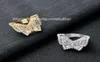 Europejski i amerykański nowy mikroinlaid Square Cz Diamond Butterfly Ring Street przesadzone męskie i kobiety Ring Hip Hope Out Di2863114