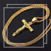 Luxe modeontwerper sieraden Religieuze Jezus Kruisketting voor mannen Fashion Gold Cross Pendent met ketting ketting sieraden geschenken voor mannen hanger 989
