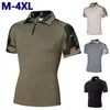 Polos pour hommes Camouflage Camouflage Polo à manches courtes T-shirt décontracté T-shirt Military