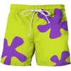 Herren Shorts Solid Color Graffiti Beach Badeanzug 3D bedrucktes Gelegenheitssportmänner Schnelle trockene männliche Kleidungshosen Trunks Trunks