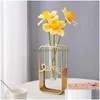 Vases 2Pcs/Set Flower Pot Corrosion-Resistant Gift Modern Metal Bracket Ornament Plant Holder Household Accessories Drop Delivery Ho Dhvtf