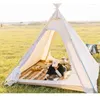 Tentes et abris imperméables tente de camping extérieur 2-3 personne Pyramide conception backpacking portable double couche légère