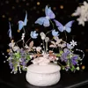 Haarklammern Kristall Perlen Stirnband Haarband Tiara Schmetterling Blume Blatt Braut Hochzeitszubehör Juwely Geschenk