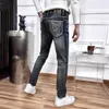 et l'automne Hiver Mens Slim Fit High End Trendy Brand Small Burnt Flower Leisure Micro Elastic épais LEG RERGET LEG 6885