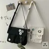 Xierya Women Canvas Messenger Bag Młodzieżowe panie modne ramię studentka duża zdolność torebki crossbody Pakiet 240416