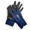 Handschoenen 3 paren marineblauw touchscreen werkveiligheidshandschoenen, schuim nitril rubberpalm gecoat, algemeen doel, monteurswerk, constructie