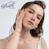 Strand Badu Real Natural Freshwater Baroke Pearl Bracelety ze stali nierdzewnej dla kobiet koraliki Prezenty biżuterii