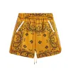 Chaopai rhude micro label ethnique de cajou de cajou décontracté shorts de séchage rapide pour hommes et femmes high street plage élastique capris