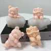 Gereedschap 3D Bear Cat Ice Cube Molds herbruikbare siliconenvormen voor snoep chocolade Soap 3D Ice Cube Maker Bear Form Ice Cubes Mold