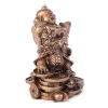 Rzeźby śmieją się Budda, chińskie feng shui śmiech Buddha jeżdżący smok statu