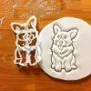Molds set cookie snijders schimmel corgi hond -vormige diy koekjes bakgereedschap schattige dierenkoekjeszegel voor kinderen keukengerei bakware bakware