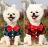 Costume de mariage à plaid pour les vêtements pour chiens