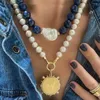 Choker Baroque Pearl Collier de perles polyvalents classiques pour femmes bijoux créatifs bijoux naturels ston mixage de mode Couleur en or