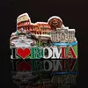 Kylmagneter Italien Rom fryst magnet turism souvenir dublin chile pizza brasil 3d harts magnetiska köldmedium klistermärke hem dekoration gåva wx
