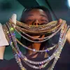 Colar de jóias de hip -hop personalizado 2mm 3mm Sterling Sier Hiphop Chain VVS Cadeia de tênis de moissanita