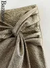 Юбки 2024 Женщины Zbza Узел Шорты винтажные высокие талии дно элегантная тонкая юбка Официальный глобальный магазин