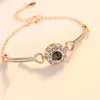 Bracelet de projection PO personnalisée avec couleur argentée / or rose couple couple de bracelets bijoux cadeau pour hommes femmes 240422