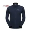 Chaqueta para hombres marca marca a prueba de viento transpirable arco oficial gamma lt chaqueta hombre liviano a prueba de viento de cáscara suave de soporte para el cuello g56n