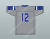 Custom qualsiasi nome numero giovane/bambini Greg Newsome II 12 IMG Academy Grey Football Jersey 1 S-6XL cuciti in alto