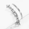 Sieraden dames diamant mode koperen keten u linkkristal armband