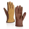 Перчатки коричневые кожаные перчатки кожа