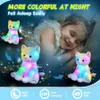 30 cm luminöser LED LED Light Toy Cat Puppenmusik Füllung Kawaii Schlafwurf Kissen Girl Wiese Lullaby Plüsch Tier Kinder 240506