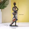 Skulpturen Vilead Harz Afrika Frauen Statue moderne Kunstfigur Wohnzimmer Büro Innenausstattung Zubehör Neujahr Geschenke