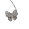 Fashion v Gold Full Diamond Butterfly Naszyjnik dla kobiet splatany z 18 -karatową luksusową łańcuchem kołnierza na żywo z logo