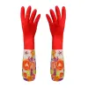 Gants de fleur en caoutchouc velours gants gants domestiques gants aléat