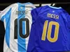 2024 Аргентина футбольный джерси 24 25 Copa America Национальная команда Messis di Maria Argentine Women Kids Kit Версия Версия вратаря L.Martinez Size S-4XL Football