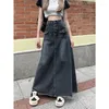 女性のスカートジーンズスカート2024韓国の女性の長いデニムビッグサイズのドレススプリング