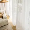 TERANTE 1pc semplice bianco vuoto Sheer giapponese Guochi motivano a strisce geometrica a bordo geometrico per l'arredamento della stanza