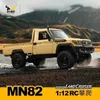 Elektrische/RC-auto NIEUW MN82 Mengniu Remote-gecontroleerde speelgoedauto 1 12 Model Auto RC Off-road voertuigsimulatie Off-road Pick-up Truck Children Toy Gift T240506