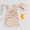 Rompers Neworn Fashion Toddler Baby Girl Одежда Solid Color Ruffle Umpasut Matter Summer без рукавов хлопковая одежда H240507