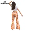 Damesbroek Capris Nadanbao Women Retro Dot Gedrukte flashbroek Fashionable High Tailed Wide Leg Pants Casual Version Long Long Peen Pants Y240504