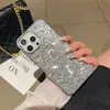 Linda excelente caixa de telefone para iPhone 14 13 12 11 Pro Max 15 15Pro 13Pro 12Pro x Xs Designer de luxo Bling Sparkling Rhinestone Diamond Magnetic Case