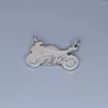 Pendant Necklaces 2Pcs/lot Punk Motorcycle For Necklace Bracelets Jewelry Crafts Making Findings Handmade Stainless Steel Charm