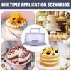 Bouteilles de rangement Cake Cake Box Candy Board Food Transport Clear Cupcake Grade Boîtes avec poignée de couvercle transparent