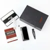 Jobon Fashion Modelizado Metal Cigarrillo Electricial Electric Electricel Recargable Doble Arco USB Cargo encendedor