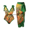 Swimwwear Fashion Imprime à imprimé en un morceau de maillot de bain en jupe à la jupe de baignoire de baignoire de baignade DP V Summer Surf Wear H240507