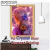 Stitch 5d Diy Crystal Diamond Painting Girl Full Square Crystal Mosaic Brodery Cross Stitch Kit Crystal Diamond Art Home Decor230746