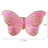 Broches en émail rose papillon pour femmes unisexe beauté insectes insectes bureau cadeaux broche broche cadeaux