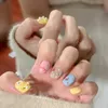 Emmabeauty Handmade Press On Nails Corgi Cartoon Cute Fresh Short Square Fake TipsNoem24499 240430