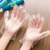 Handschoenen 100/200 stks Plastic grote wegwerp Polyethyleen Clear Handschoenen Voedselhandel Kookreinigingskeuken Restaurant BBQ Accessoire