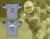 Custom qualsiasi nome numero giovane/bambini Greg Newsome II 12 IMG Academy Grey Football Jersey 1 S-6XL cuciti in alto