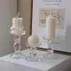 Velas 1pc 3.46 / 4.52 / 5.51 polegadas Videiras de vidro para vela de pilar e pateta decoração de castelas de castiça