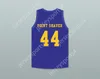 CUSTOM NAY Mens Youth/Kids ANTHONY C HALL TONY THE POINT SHAVER 44 WESTERN UNIVERSITY BLUE BASKETBALL JERSEY WITH BLUE CHIPS PATCH TOP Stitched S-6XL
