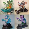 Miniatures Cartoon Monster Statue for Kids, Big Mouth Monster Standue, Crazy Mouse Driving Statue, Car Accessories, Doll Cadeau